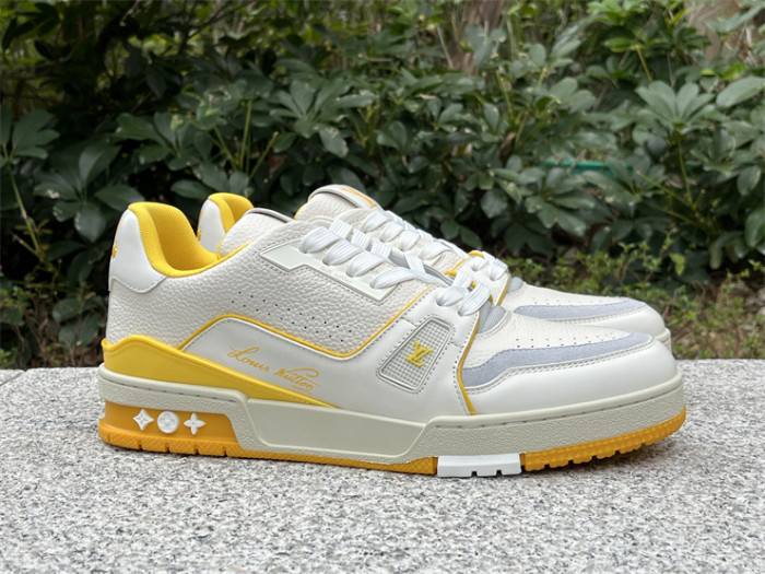 Louis Vuitton Trainer White and Yellow（7-12 work day deliver）