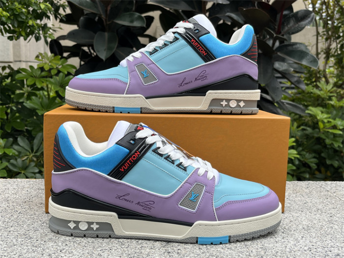 LV sneakers purple blue（7-12 work day deliver）