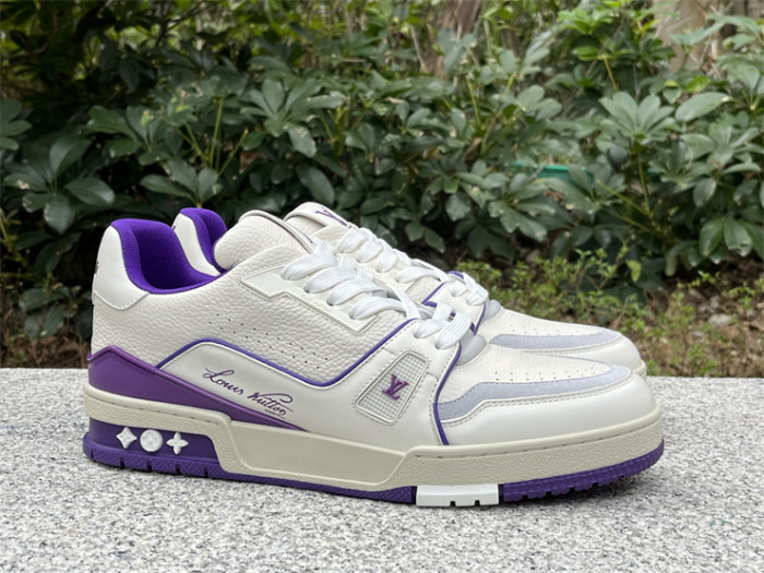 Louis Vuitton Trainer White Purple（7-12 work day deliver）