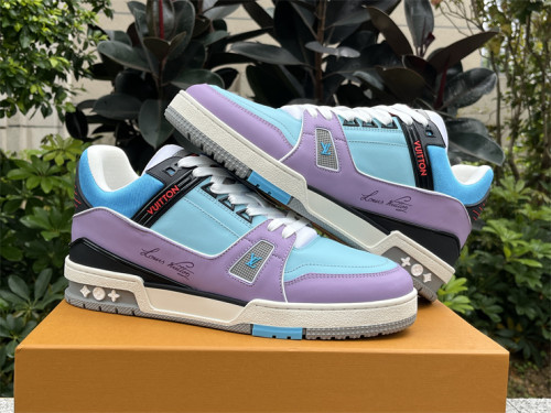 LV sneakers purple blue（7-12 work day deliver）
