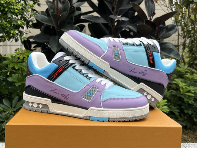 LV sneakers purple blue（7-12 work day deliver）