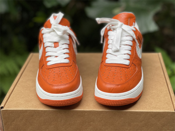 LOUIS VUITTON × Nike Air Force 1 Low White and Orange（7-12 work day deliver）