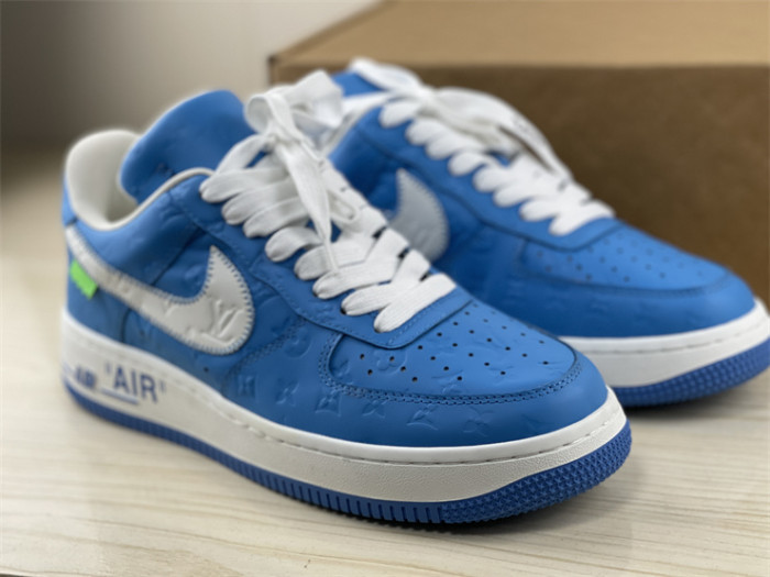 LOUIS VUITTON × Nike Air Force 1 Low Sky Blue Color（7-12 work day deliver）