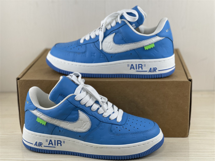 LOUIS VUITTON × Nike Air Force 1 Low Sky Blue Color（7-12 work day deliver）