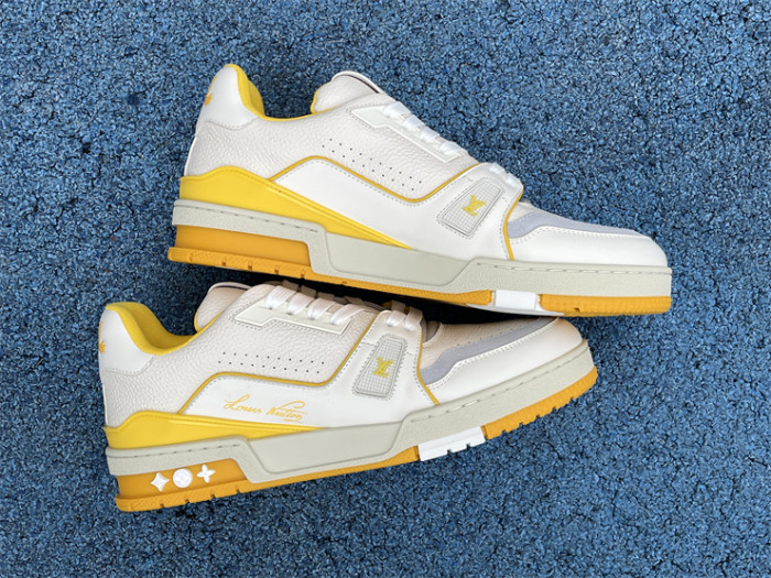 Louis Vuitton Trainer White and Yellow（7-12 work day deliver）