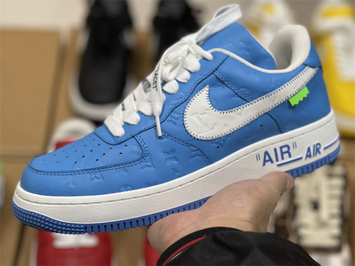 LOUIS VUITTON × Nike Air Force 1 Low Sky Blue Color（7-12 work day deliver）