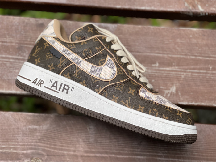 LOUIS VUITTON × Nike Air Force 1 Low Coffee Color（7-12 work day deliver）