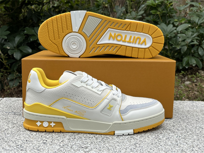 Louis Vuitton Trainer White and Yellow（7-12 work day deliver）