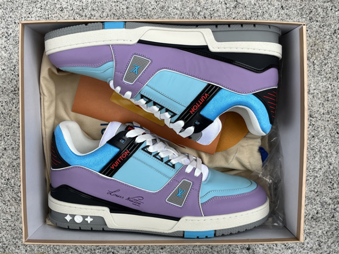 LV sneakers purple blue（7-12 work day deliver）