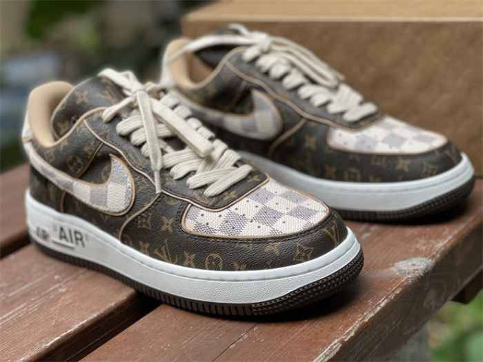 LOUIS VUITTON × Nike Air Force 1 Low Coffee Color（7-12 work day deliver）