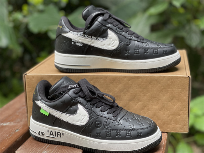 LOUIS VUITTON × Nike Air Force 1 Low Black（7-12 work day deliver）