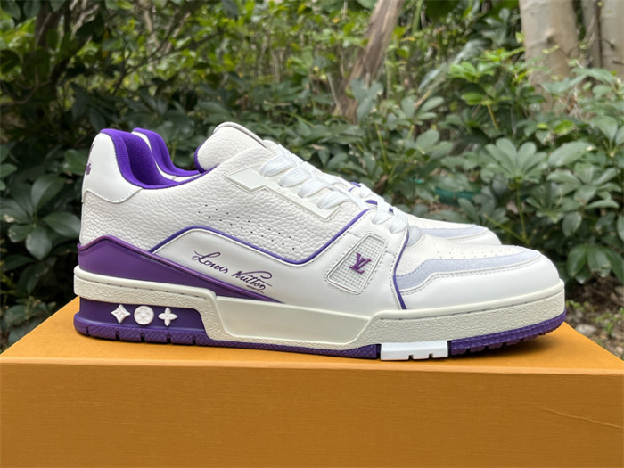 Louis Vuitton Trainer White Purple（7-12 work day deliver）