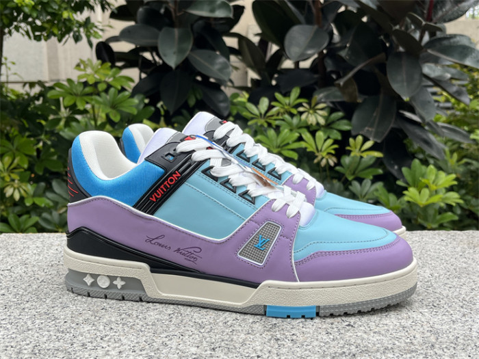 LV sneakers purple blue（7-12 work day deliver）