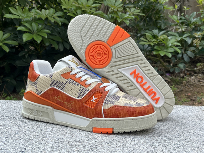LV white and orange checkerboard（7-12 work day deliver）