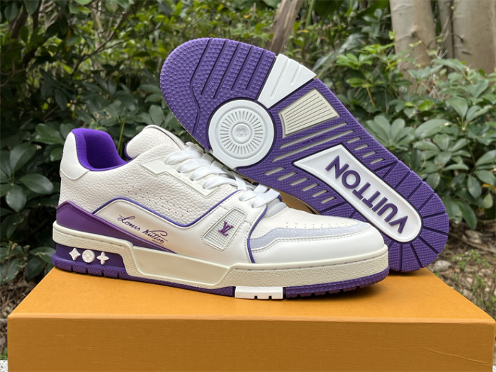 Louis Vuitton Trainer White Purple（7-12 work day deliver）