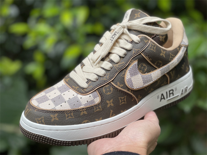 LOUIS VUITTON × Nike Air Force 1 Low Coffee Color（7-12 work day deliver）