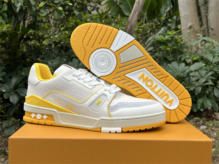 Louis Vuitton Trainer White and Yellow（7-12 work day deliver）