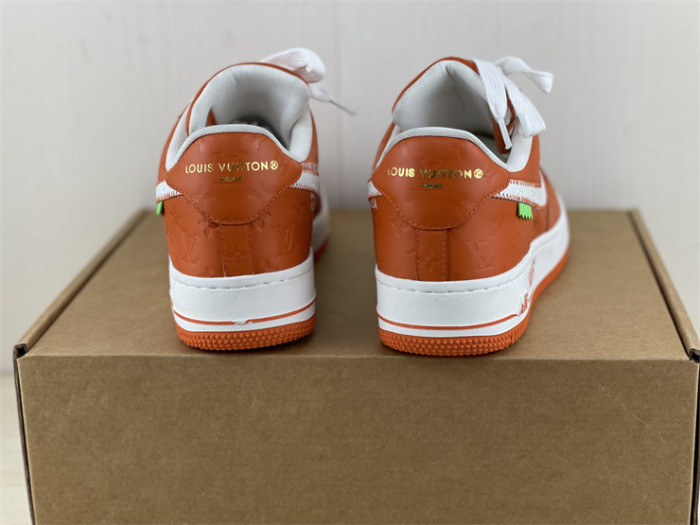 LOUIS VUITTON × Nike Air Force 1 Low White and Orange（7-12 work day deliver）