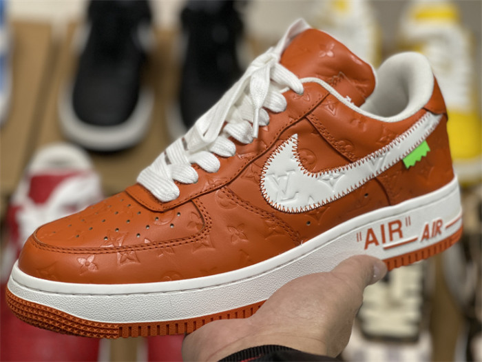 LOUIS VUITTON × Nike Air Force 1 Low White and Orange（7-12 work day deliver）