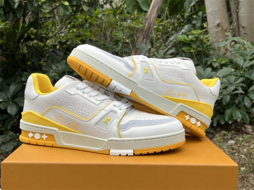 Louis Vuitton Trainer White and Yellow（7-12 work day deliver）