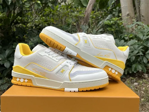 Louis Vuitton Trainer White and Yellow（7-12 work day deliver）