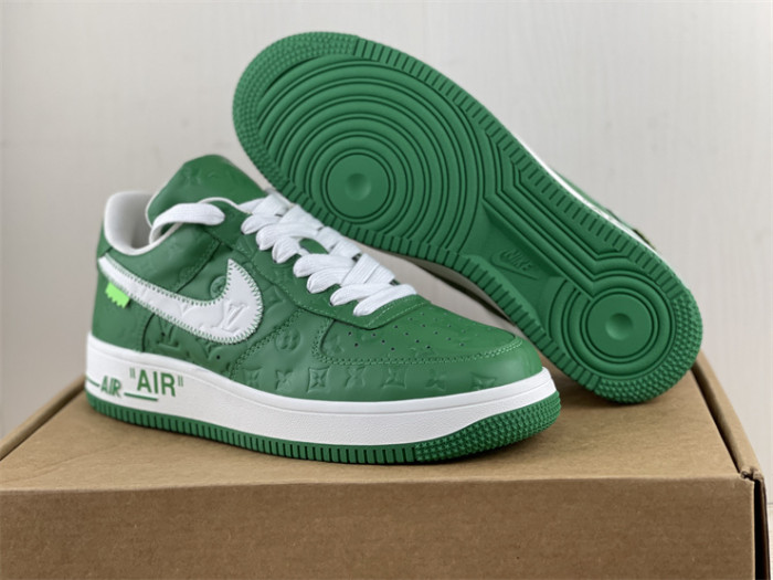 LOUIS VUITTON × Nike Air Force 1 Low White Green（7-12 work day deliver）