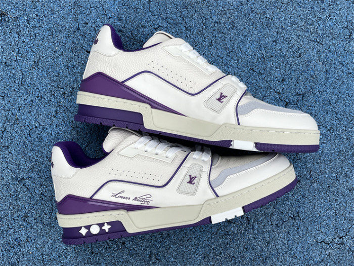 Louis Vuitton Trainer White Purple（7-12 work day deliver）