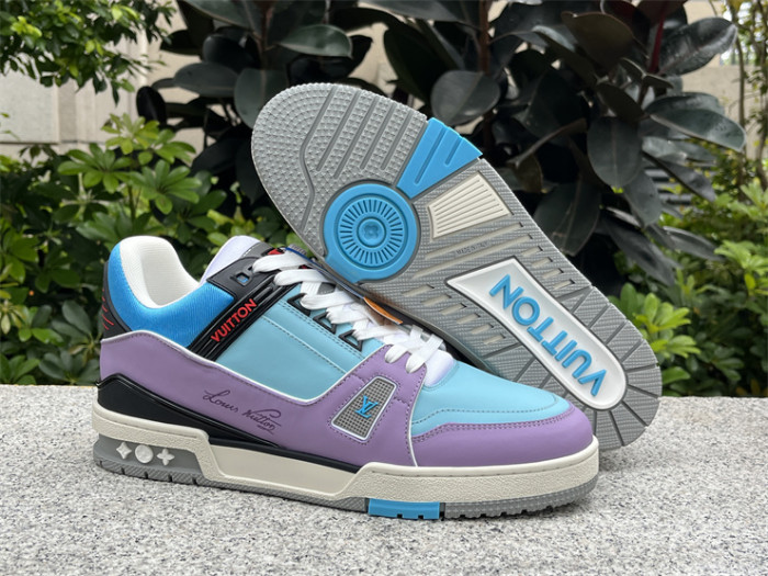 LV sneakers purple blue（7-12 work day deliver）