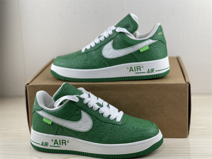 LOUIS VUITTON × Nike Air Force 1 Low White Green（7-12 work day deliver）