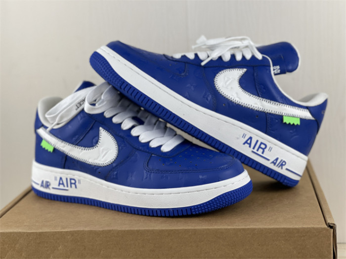 LOUIS VUITTON × Nike Air Force 1 Low Blue Color（7-12 work day deliver）