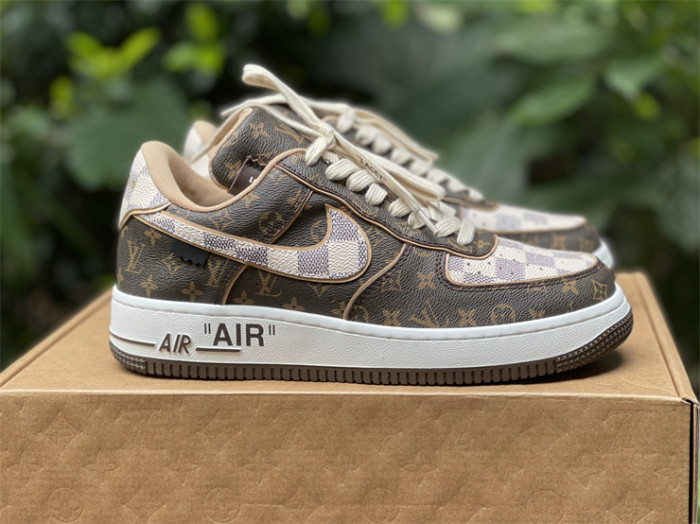 LOUIS VUITTON × Nike Air Force 1 Low Coffee Color（7-12 work day deliver）