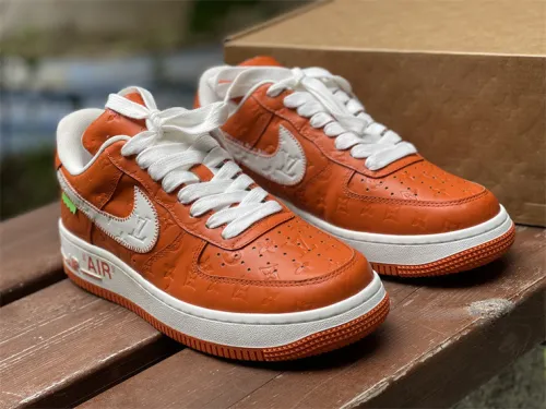 LOUIS VUITTON × Nike Air Force 1 Low White and Orange（7-12 work day deliver）