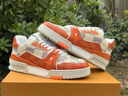 LV white and orange checkerboard（7-12 work day deliver）