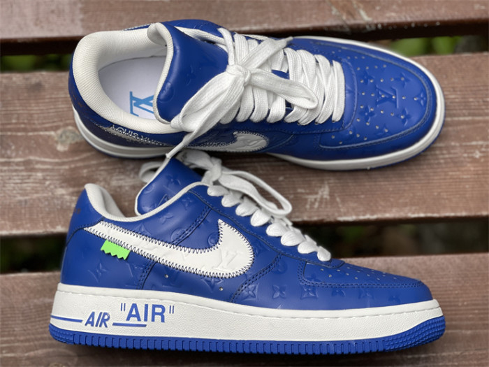 LOUIS VUITTON × Nike Air Force 1 Low Blue Color（7-12 work day deliver）