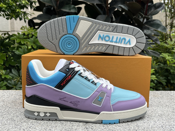 LV sneakers purple blue（7-12 work day deliver）