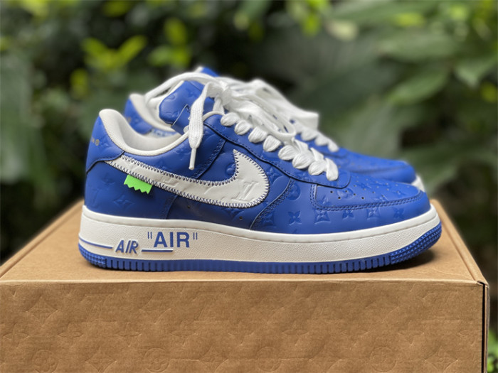 LOUIS VUITTON × Nike Air Force 1 Low Blue Color（7-12 work day deliver）
