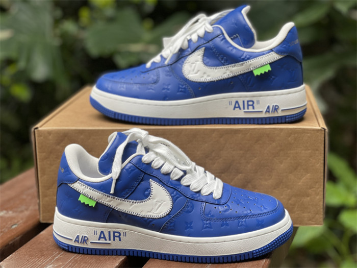 LOUIS VUITTON × Nike Air Force 1 Low Blue Color（7-12 work day deliver）