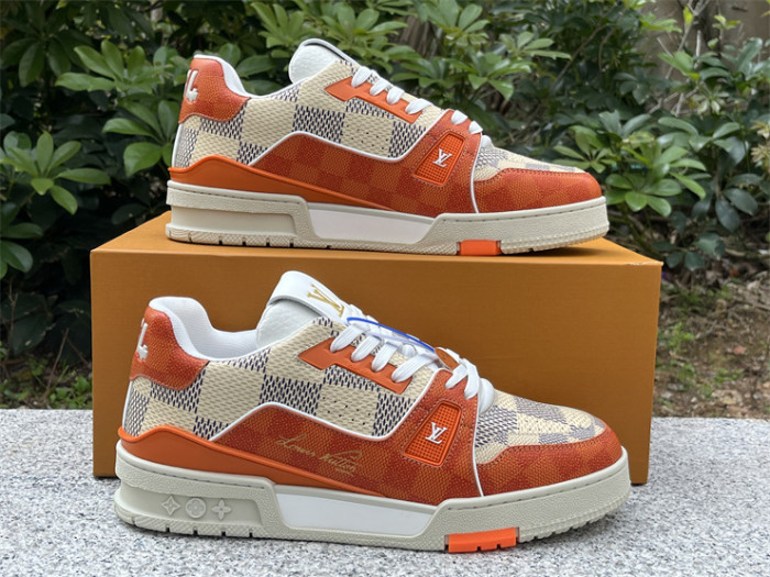 LV white and orange checkerboard（7-12 work day deliver）