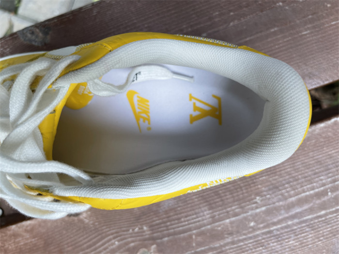 LOUIS VUITTON × Nike Air Force 1 Low White and Yellow Color（7-12 work day deliver）