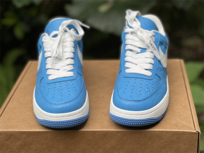 LOUIS VUITTON × Nike Air Force 1 Low Sky Blue Color（7-12 work day deliver）
