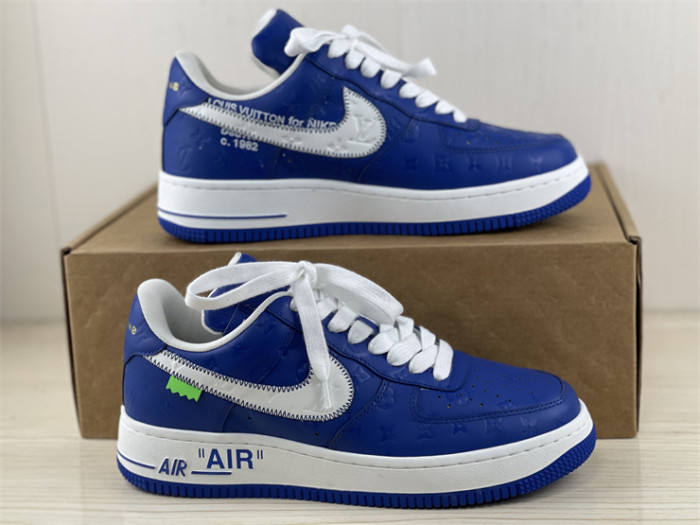 LOUIS VUITTON × Nike Air Force 1 Low Blue Color（7-12 work day deliver）