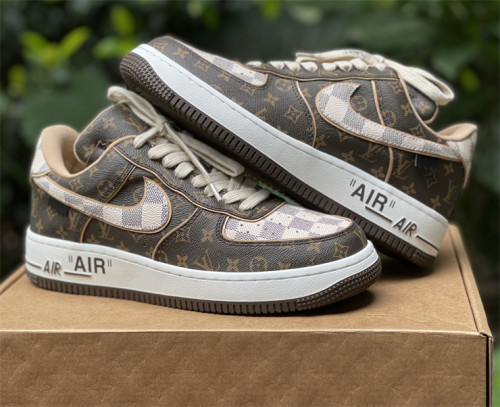 LOUIS VUITTON × Nike Air Force 1 Low Coffee Color（7-12 work day deliver）