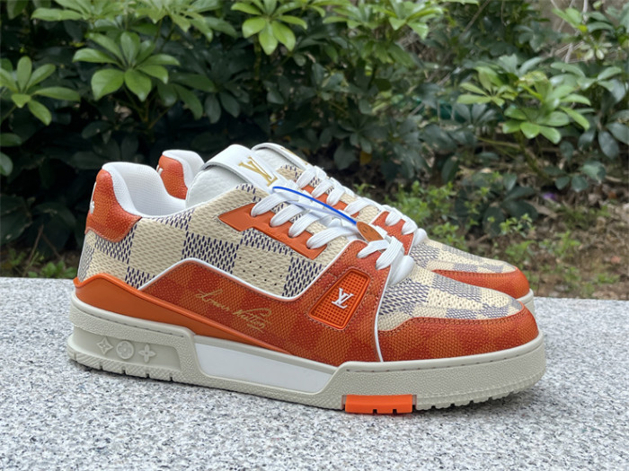 LV white and orange checkerboard（7-12 work day deliver）