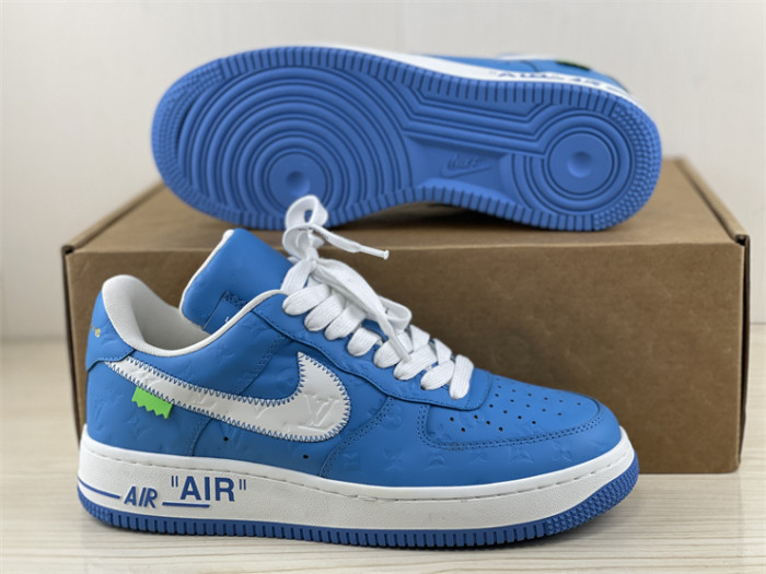 LOUIS VUITTON × Nike Air Force 1 Low Sky Blue Color（7-12 work day deliver）