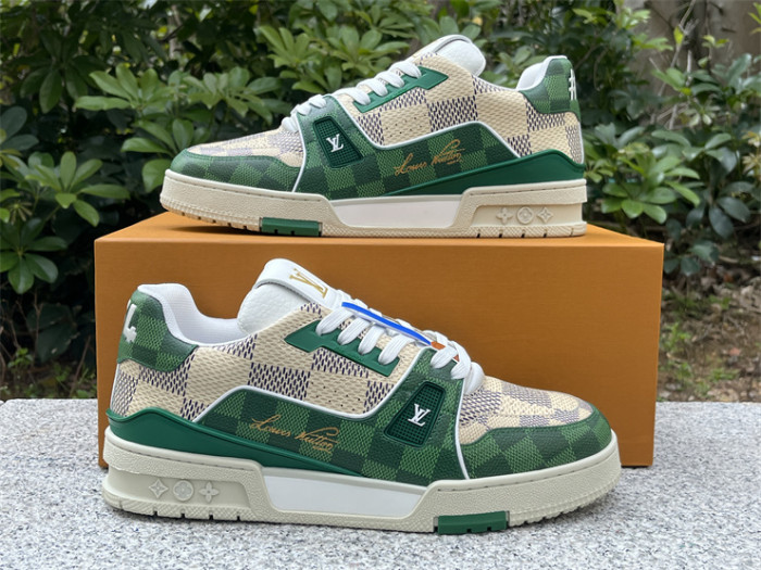 LV white and green checkerboard（7-12 work day deliver）