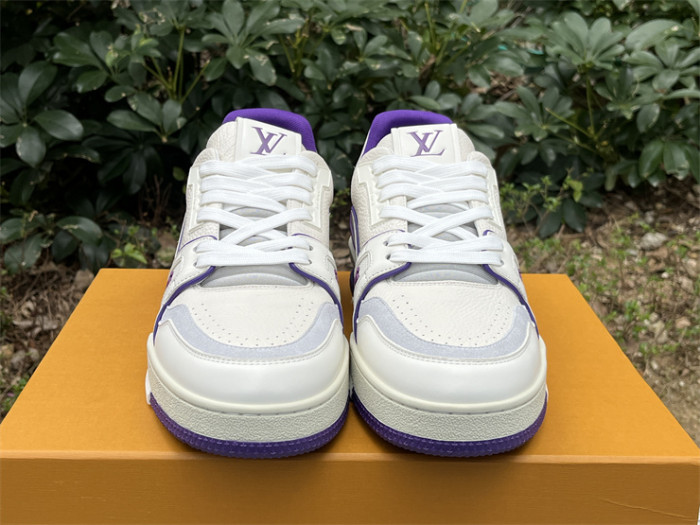 Louis Vuitton Trainer White Purple（7-12 work day deliver）