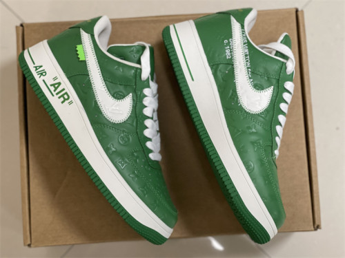 LOUIS VUITTON × Nike Air Force 1 Low White Green（7-12 work day deliver）