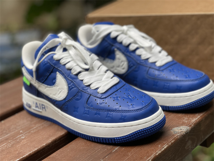 LOUIS VUITTON × Nike Air Force 1 Low Blue Color（7-12 work day deliver）