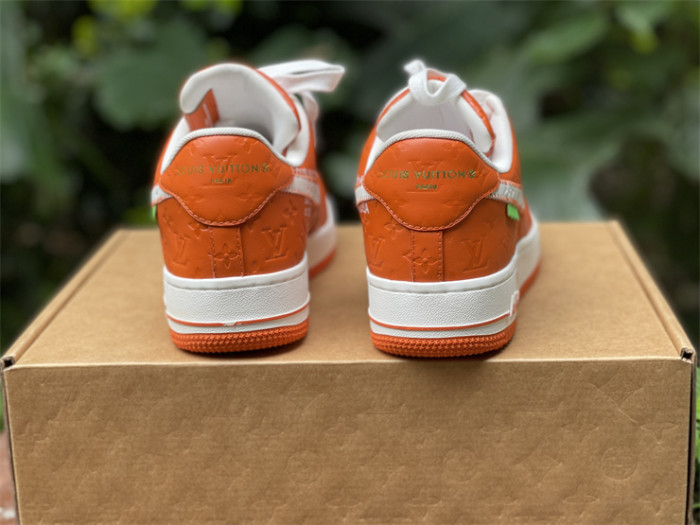 LOUIS VUITTON × Nike Air Force 1 Low White and Orange（7-12 work day deliver）