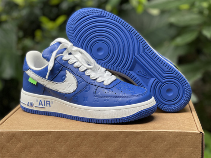 LOUIS VUITTON × Nike Air Force 1 Low Blue Color（7-12 work day deliver）